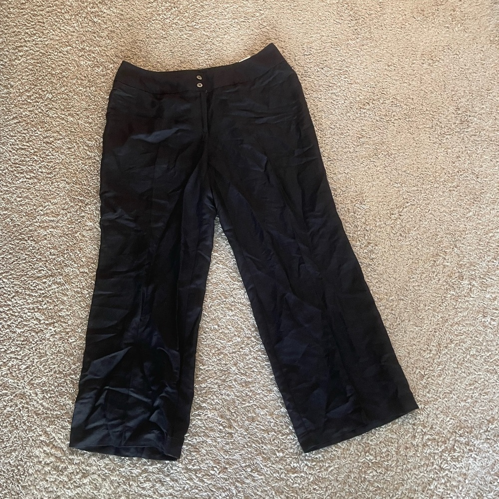 East 5th Black Wide-Leg Dress Pants